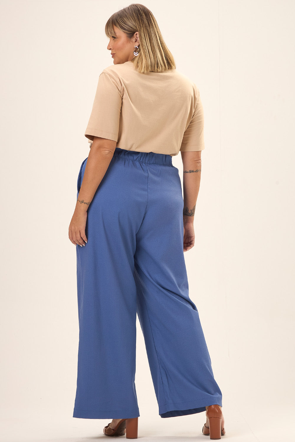 Blusa Bordado Manual Plus Size Algodão Pienza Bege Cess