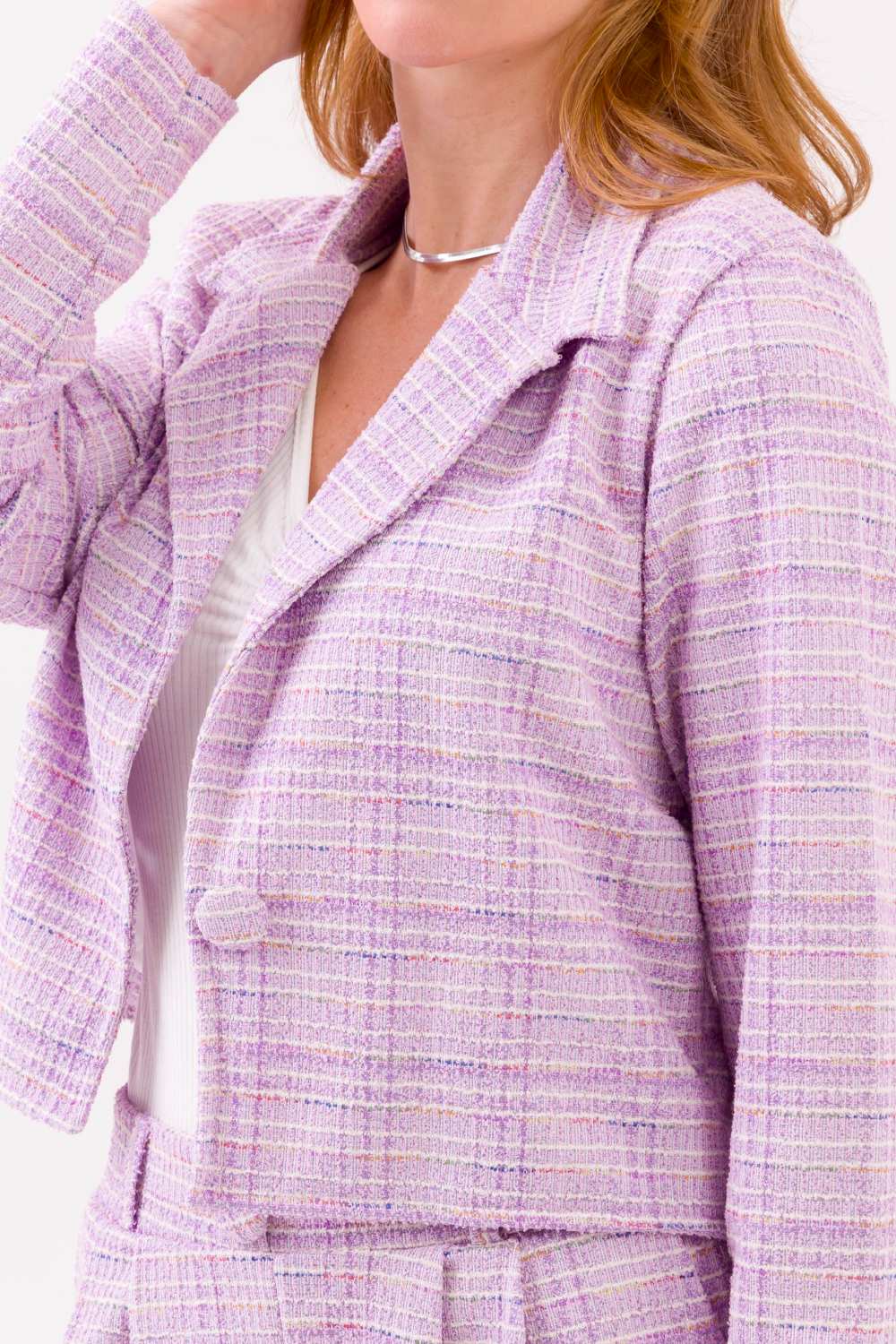 Blazer Cropped Plus Size Katherine Lilás Cess