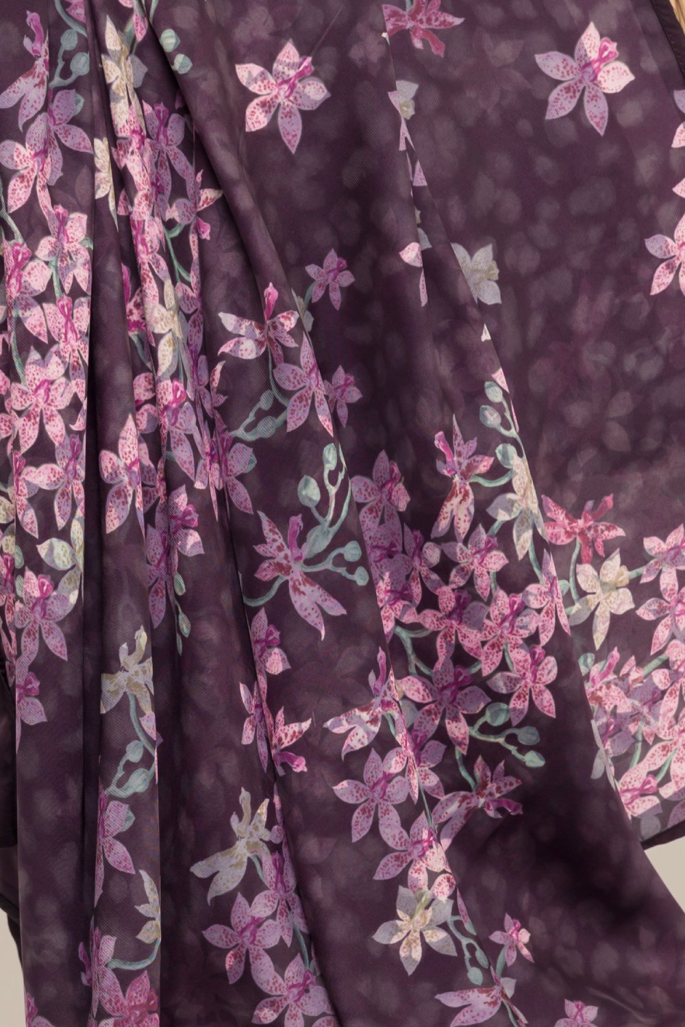 Lenço Plus Size Cetim Estampado Ansellia Preto Cess