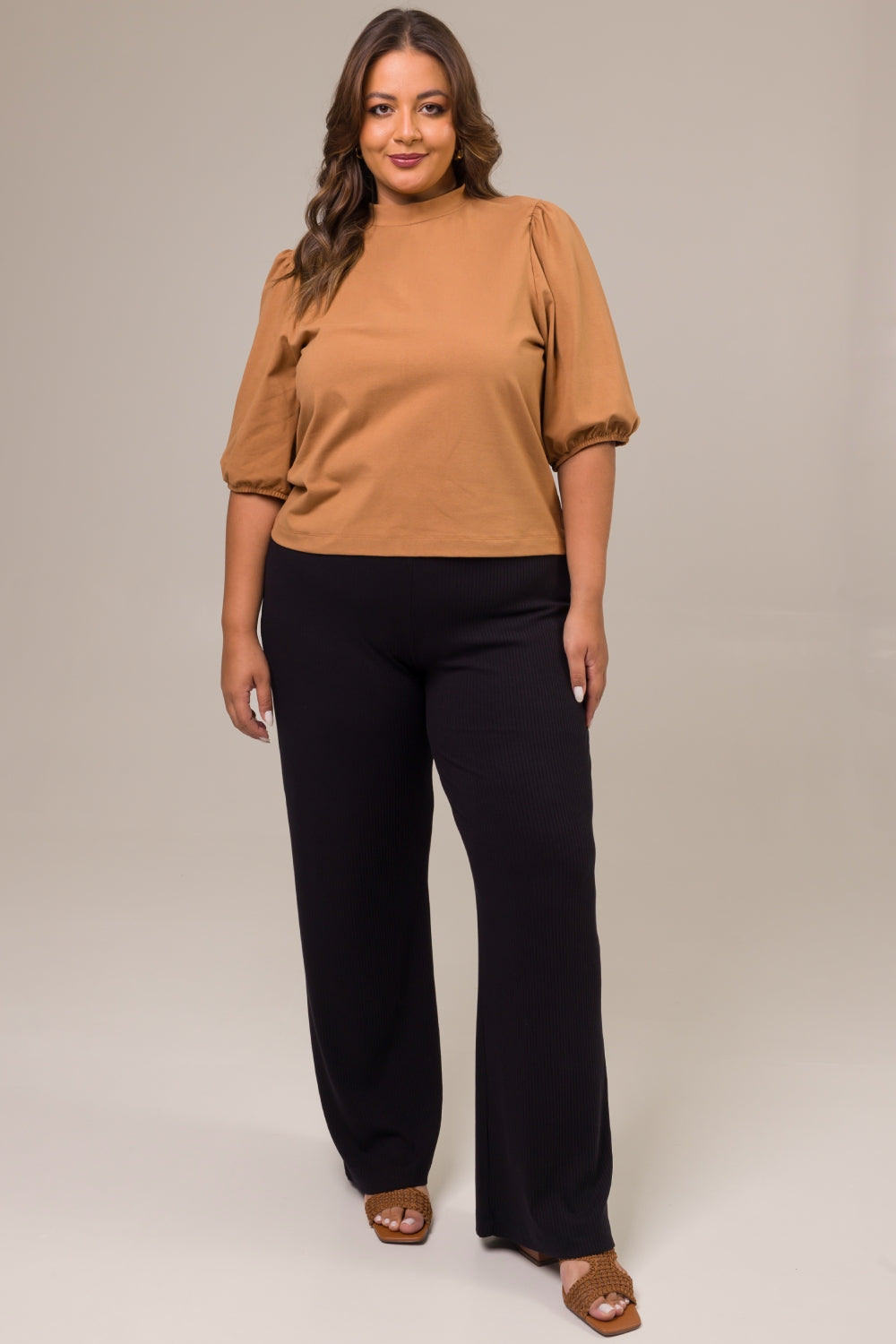 Blusa Plus Size Dandara Malha Caramelo Cess