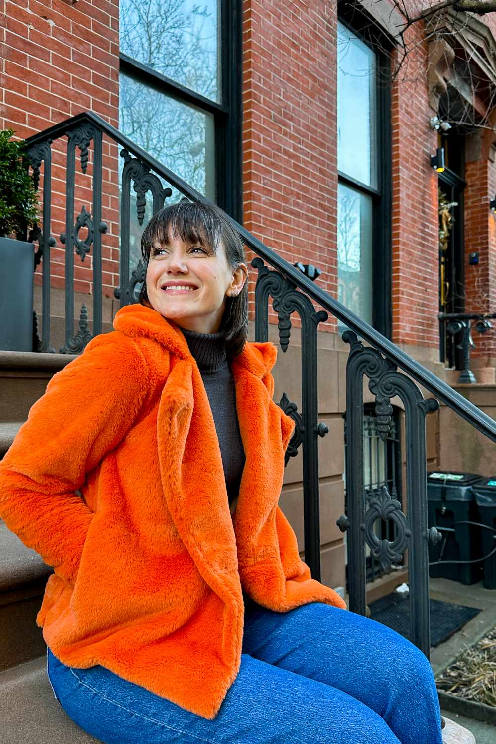 Casaco Plus Size Alícia Pelos Laranja Cess