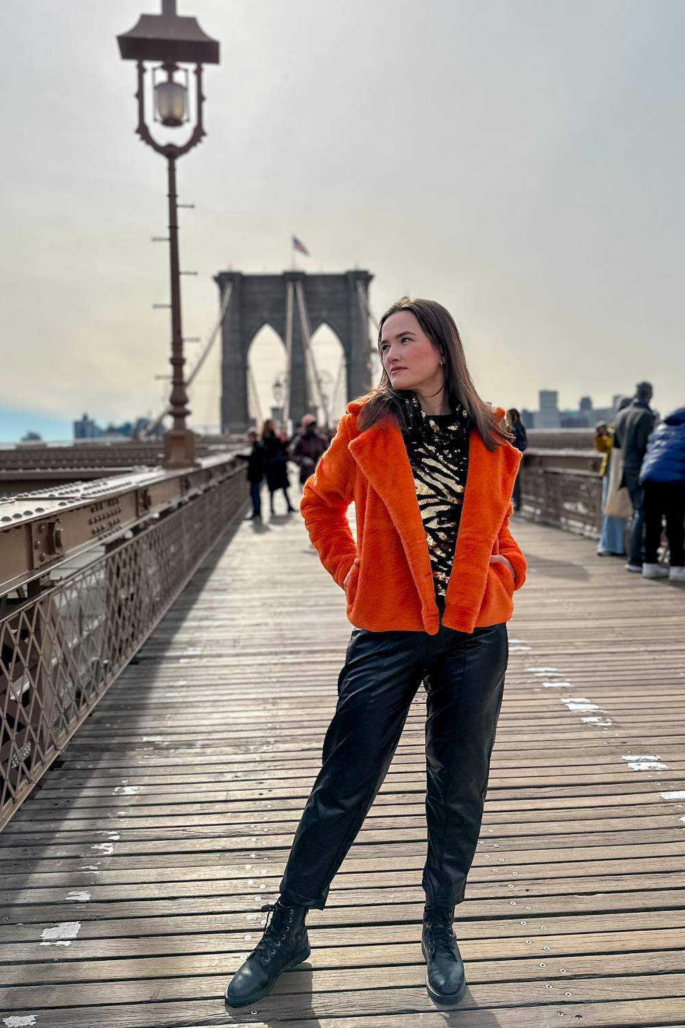 Casaco Plus Size Alícia Pelos Laranja Cess