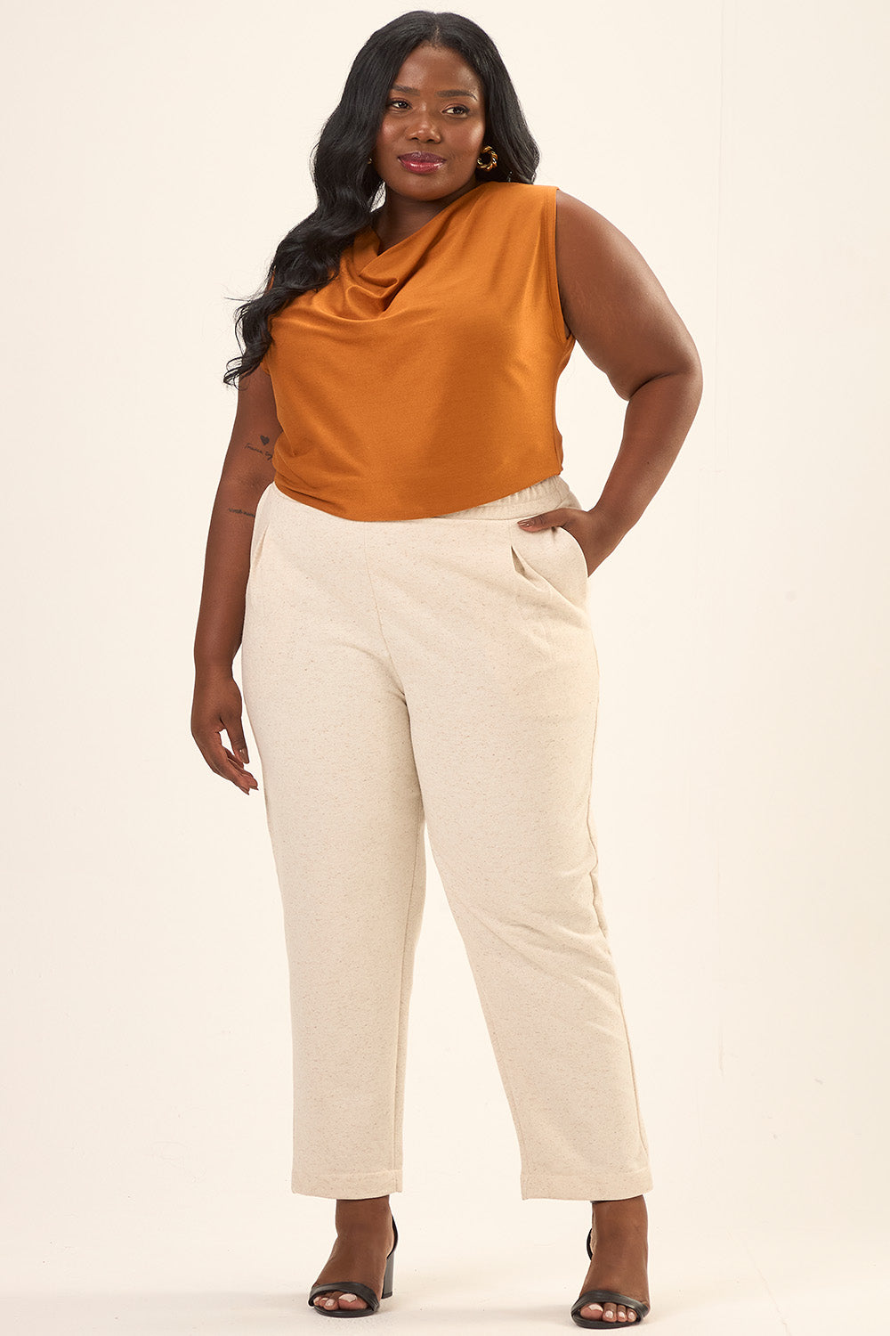 Calça Clochard Plus Size Sicilia Off White Cess