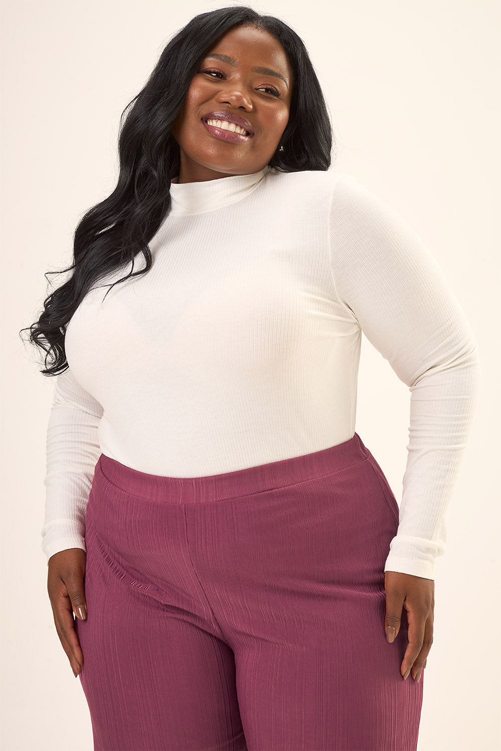Blusa Plus Size Rachel Canelado Off white Cess
