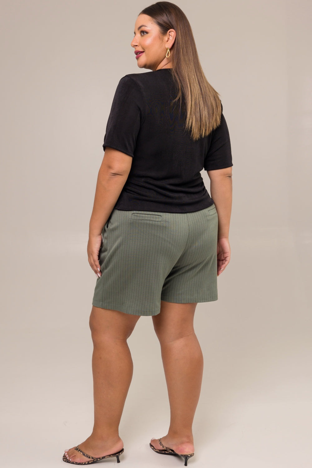 Blusa Plus Size Malha Texturizada Acetinada Niara Preto Cess